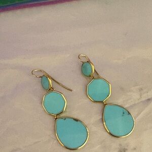 Ippolita 18k Gold and Turquoise Rock Candy Earrings